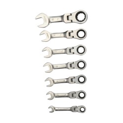 (7Pcs) Juego de Mini Llaves Combinadas con Ratchet Flexible