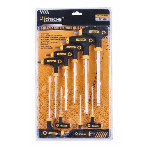 (9Pcs) Juego de Llaves Hexagonales con Mango en T (9Pcs) Juego de Llaves Hexagonales con Mango en T