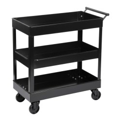 (3 Compart) Carro De Herramientas De Metal Soporta 100 Kg