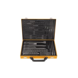 (17 Pcs) Juego De Brocas y Cinceles SDS-PLUS                                                                             *