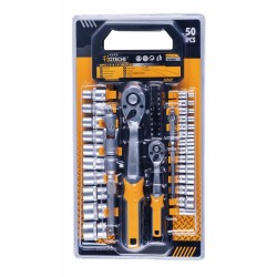 Set 50pcs Socket 1/2" & 1/4"